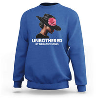 Funny African American Sweatshirt Unbothered By Negative Souls