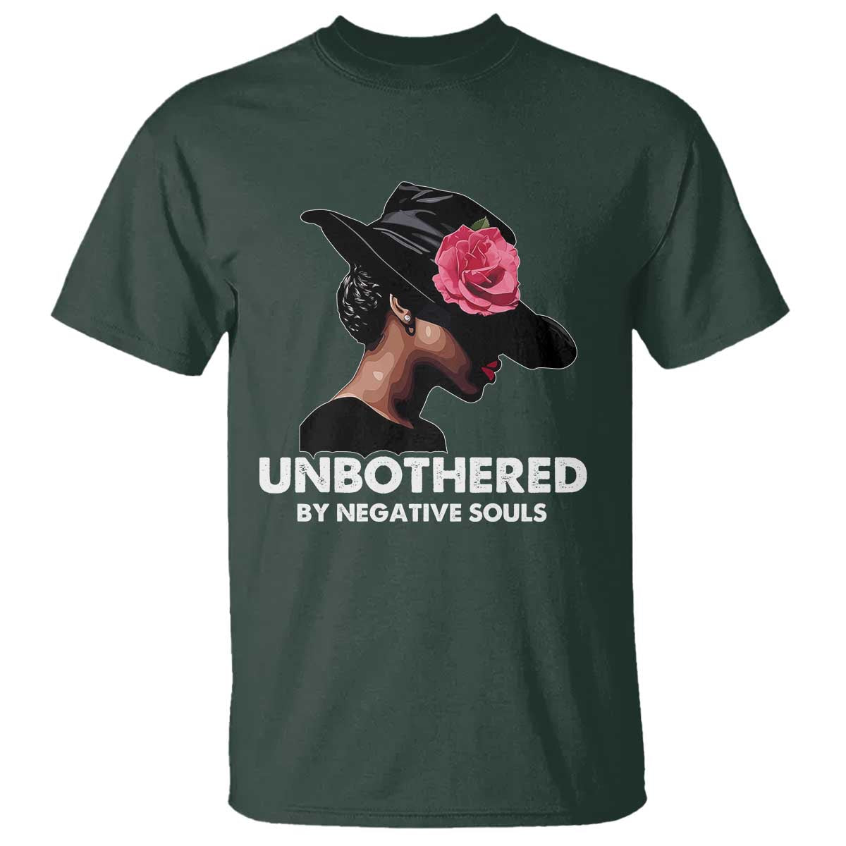 Funny African American T Shirt Unbothered By Negative Souls