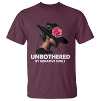 Funny African American T Shirt Unbothered By Negative Souls