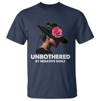 Funny African American T Shirt Unbothered By Negative Souls