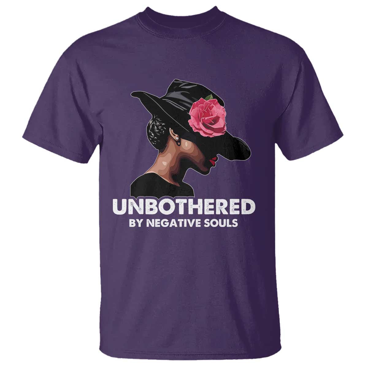 Funny African American T Shirt Unbothered By Negative Souls