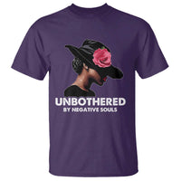 Funny African American T Shirt Unbothered By Negative Souls
