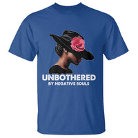 Funny African American T Shirt Unbothered By Negative Souls