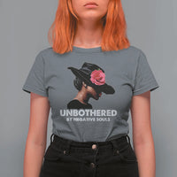 Funny African American T Shirt For Women Unbothered By Negative Souls