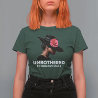 Funny African American T Shirt For Women Unbothered By Negative Souls