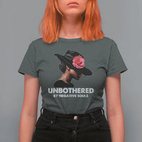 Funny African American T Shirt For Women Unbothered By Negative Souls