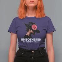 Funny African American T Shirt For Women Unbothered By Negative Souls
