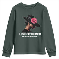 Funny African American Youth Sweatshirt Unbothered By Negative Souls