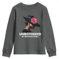 Funny African American Youth Sweatshirt Unbothered By Negative Souls