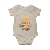 Afro Black Hair Melanin Baby Onesie Curly Coily Curvy Caramel Cutie
