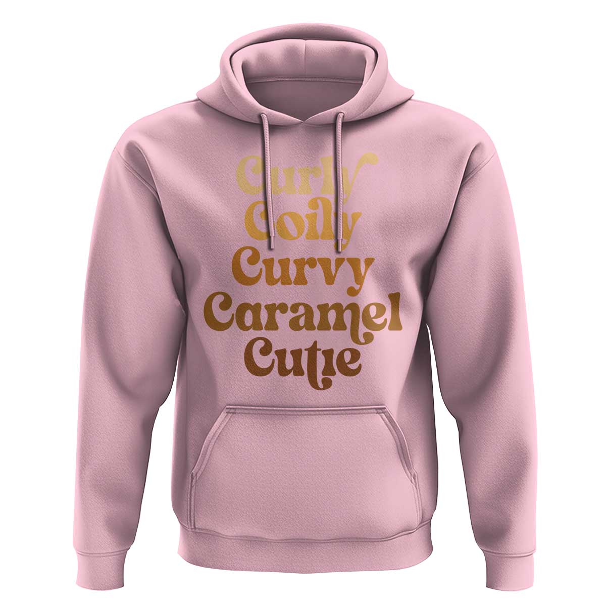 Afro Black Hair Melanin Hoodie Curly Coily Curvy Caramel Cutie