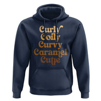Afro Black Hair Melanin Hoodie Curly Coily Curvy Caramel Cutie