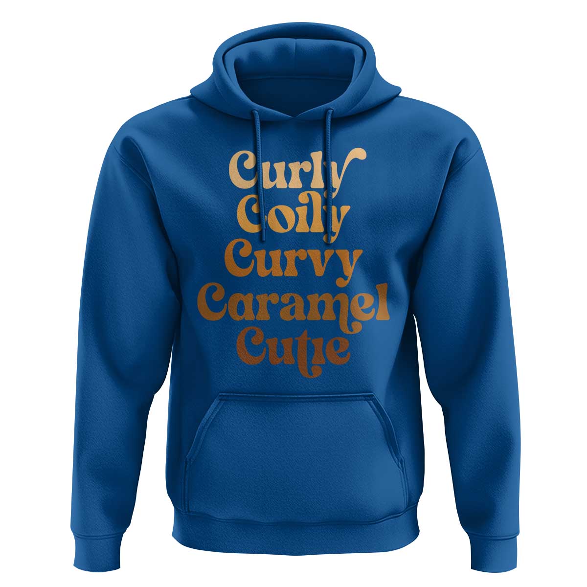 Afro Black Hair Melanin Hoodie Curly Coily Curvy Caramel Cutie
