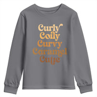 Afro Black Hair Melanin Youth Sweatshirt Curly Coily Curvy Caramel Cutie