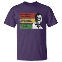 James Baldwin Inspirational Quotes T Shirt Not Everything That Is Faced Can Be Changed But Nothing Can Be Changed Until It Is Faced