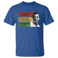 James Baldwin Inspirational Quotes T Shirt Not Everything That Is Faced Can Be Changed But Nothing Can Be Changed Until It Is Faced