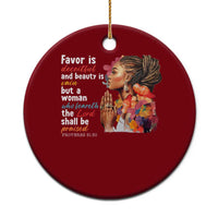 Christian African American Ceramic Ornament Favor Is Deceitful And Beauty Is Vain - Wonder Print Shop