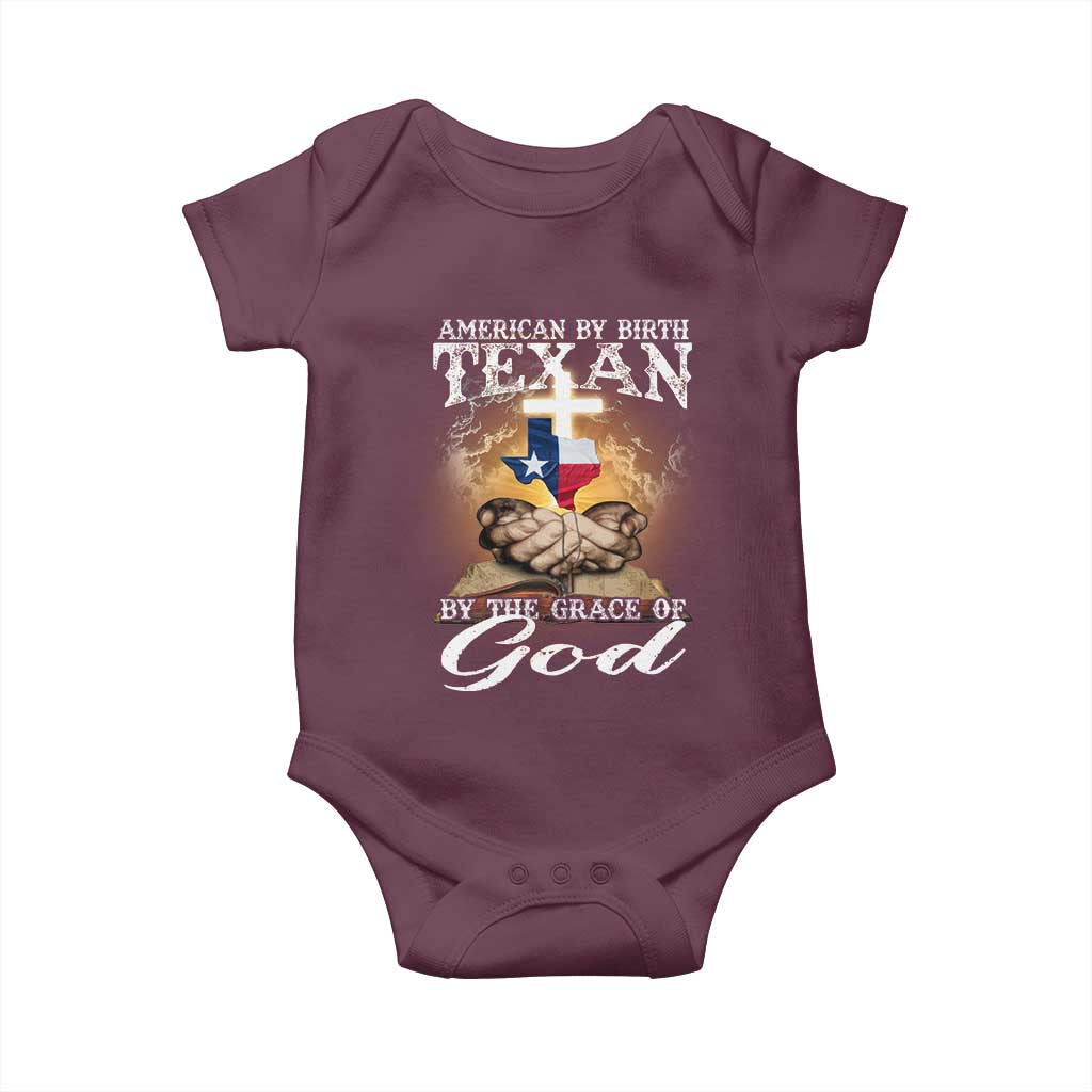 American Texan Jesus Baby Onesie American By Birth Texan By The Grace Of God
