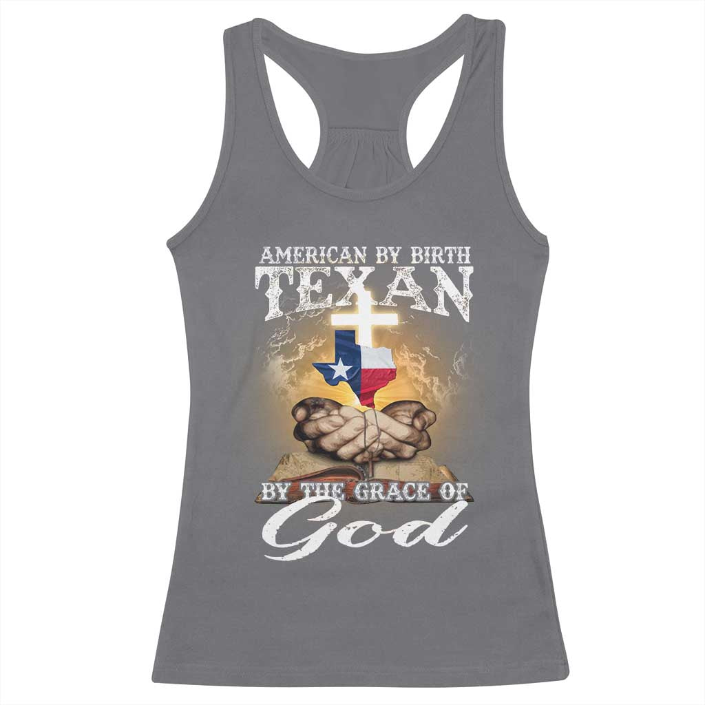 American Texan Jesus Racerback Tank Top American By Birth Texan By The Grace Of God