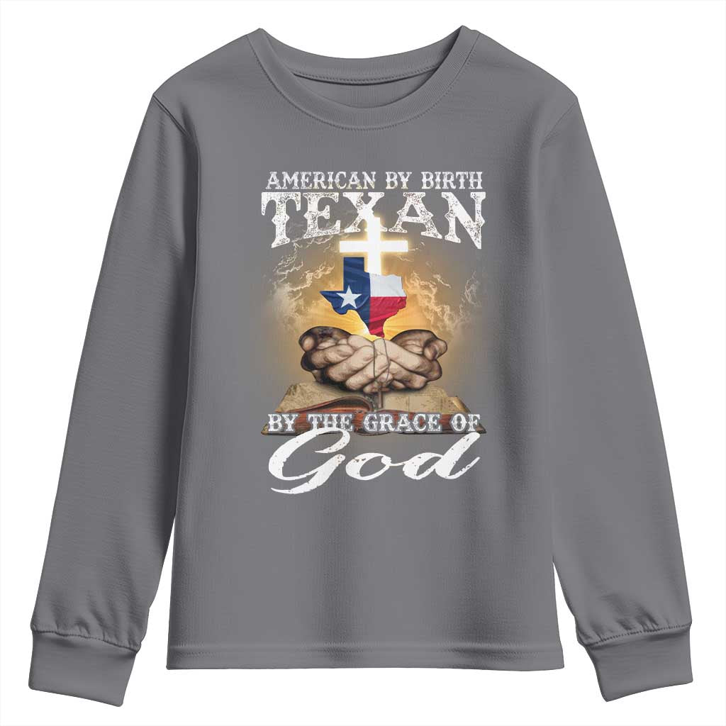 American Texan Jesus Youth Sweatshirt American By Birth Texan By The Grace Of God