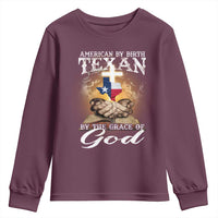 American Texan Jesus Youth Sweatshirt American By Birth Texan By The Grace Of God