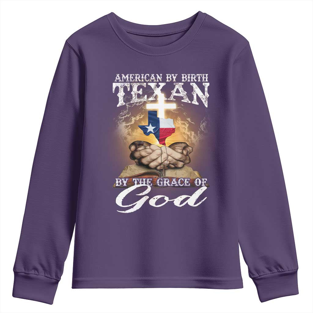American Texan Jesus Youth Sweatshirt American By Birth Texan By The Grace Of God