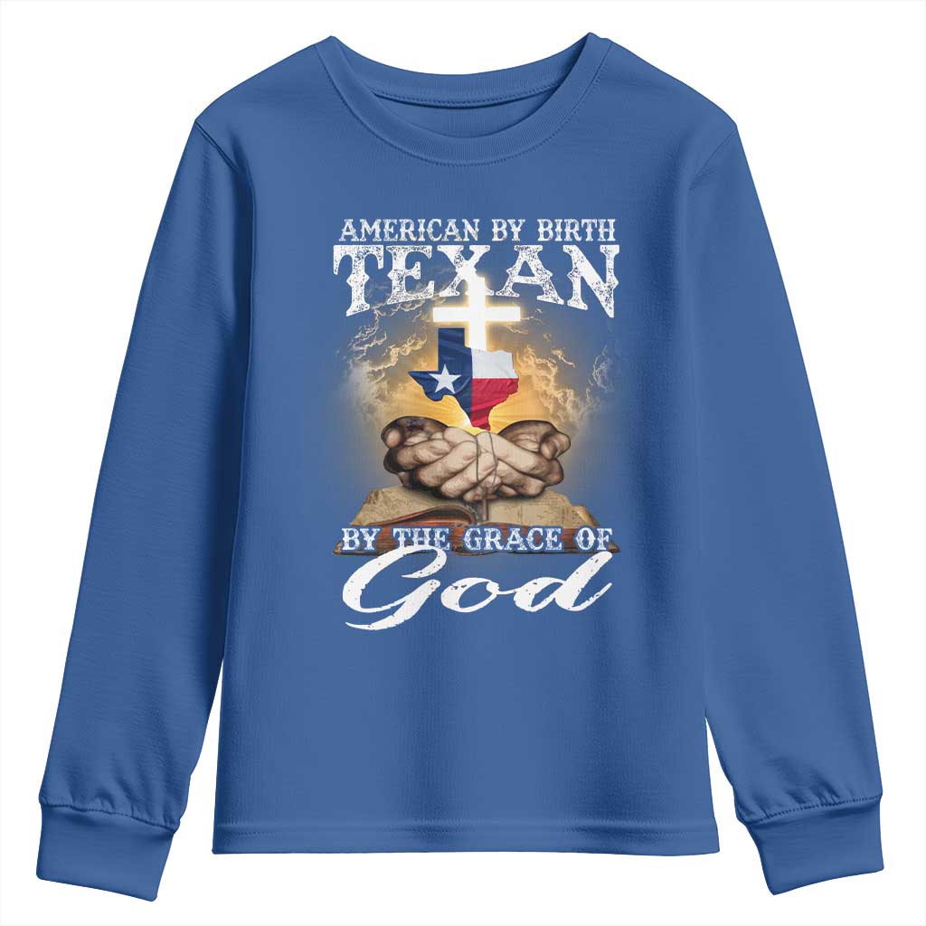 American Texan Jesus Youth Sweatshirt American By Birth Texan By The Grace Of God