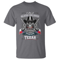 Funny American Texan T Shirt I Am A BBQ Eating Beer Drinking Gun Owning Texan