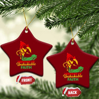 Christian African American Ceramic Ornament Heritage Of Unshakable Faith Black History Month - Wonder Print Shop