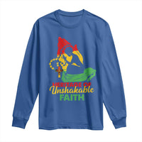 Christian African American Long Sleeve Shirt Heritage Of Unshakable Faith Black History Month