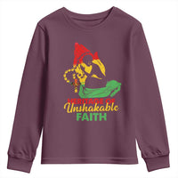 Christian African American Youth Sweatshirt Heritage Of Unshakable Faith Black History Month