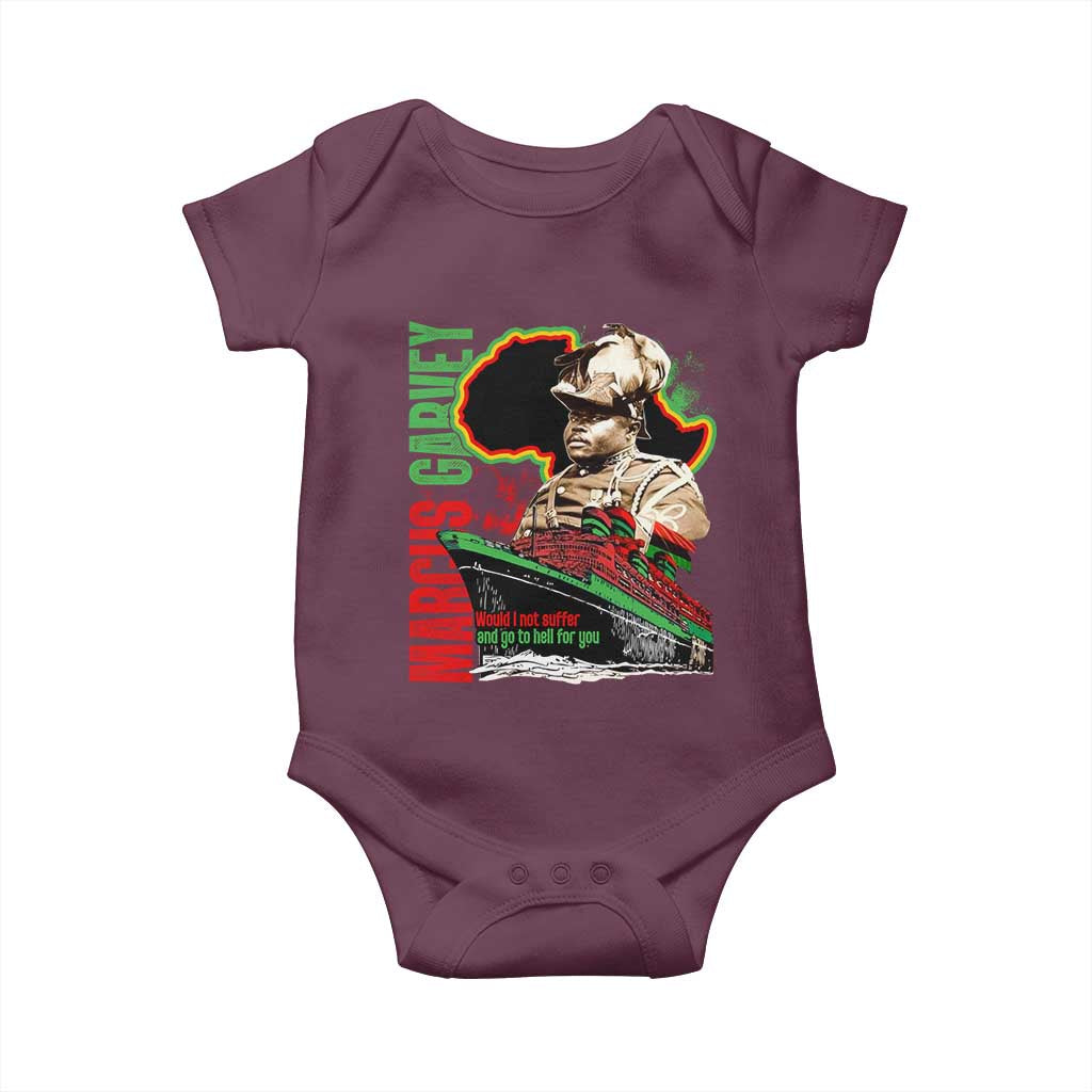 Marcus Garvey Baby Onesie Would I Not Suffer And Go To Hell For You Black History Month