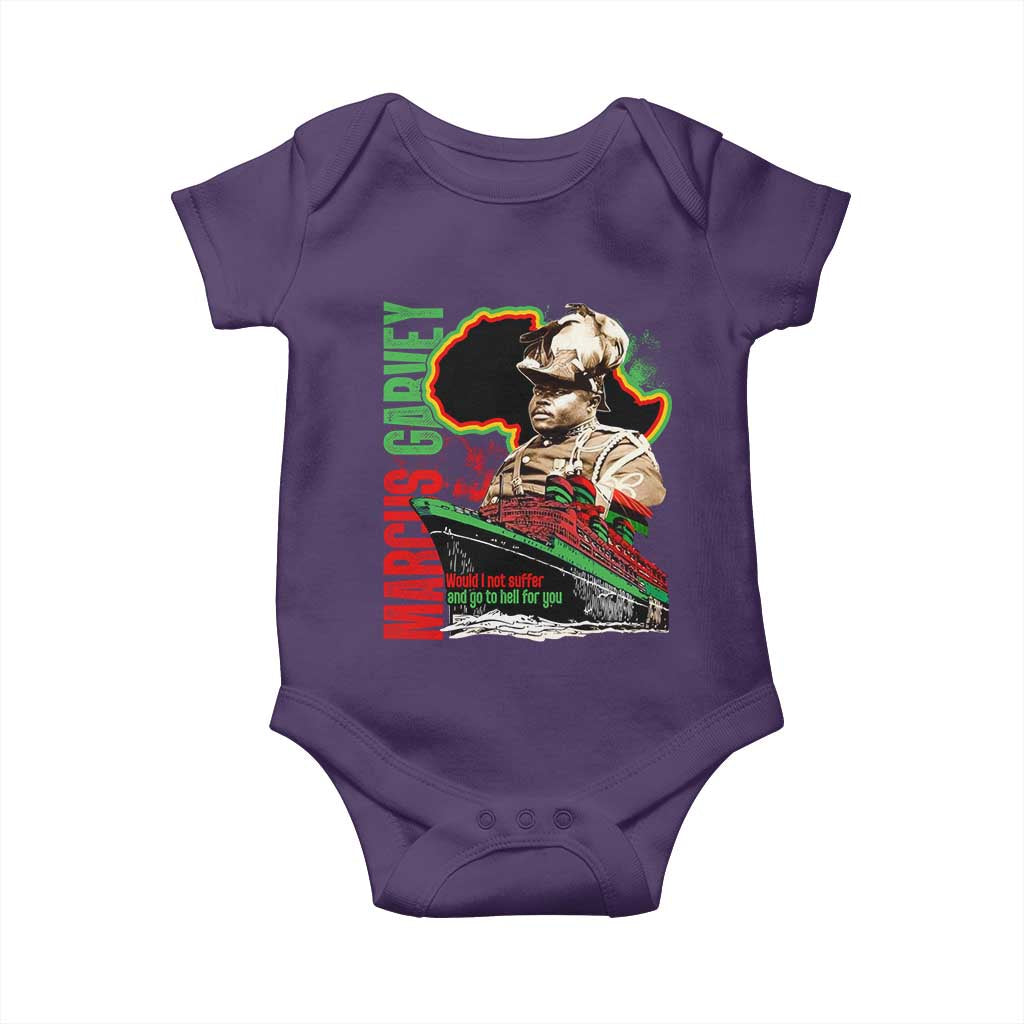 Marcus Garvey Baby Onesie Would I Not Suffer And Go To Hell For You Black History Month