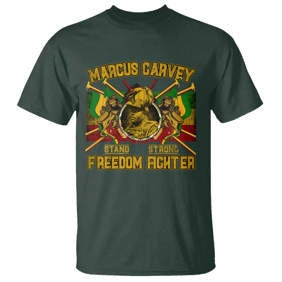 Marcus Garvey T Shirt Stand Strong Freedom Fighter Black History Month