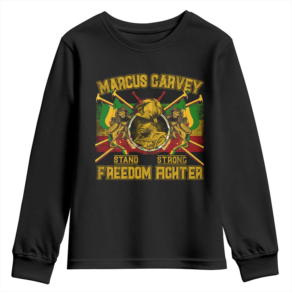 Marcus Garvey Youth Sweatshirt Stand Strong Freedom Fighter Black History Month