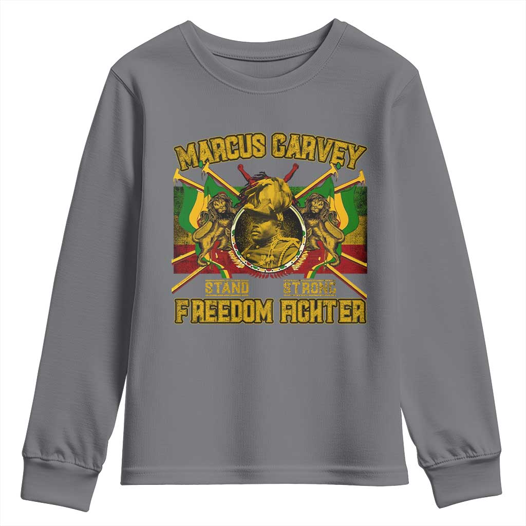 Marcus Garvey Youth Sweatshirt Stand Strong Freedom Fighter Black History Month