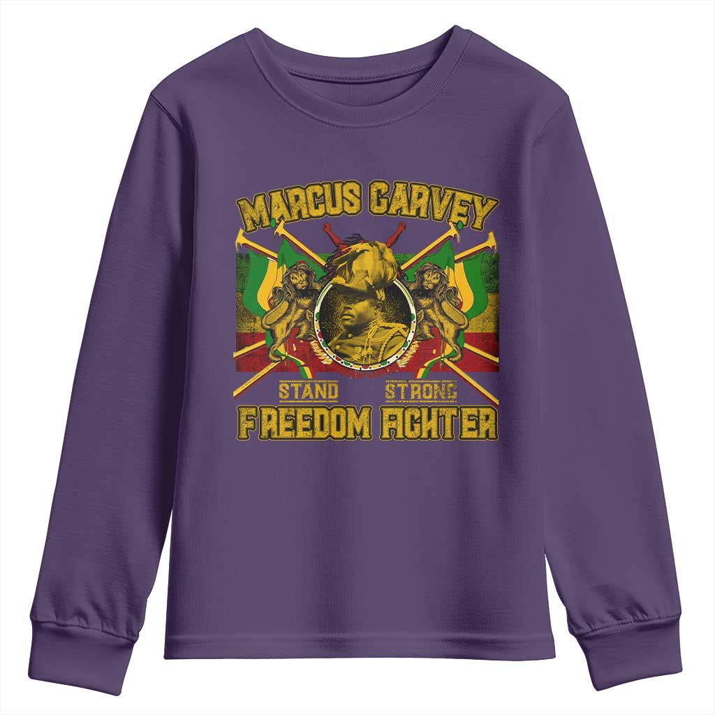 Marcus Garvey Youth Sweatshirt Stand Strong Freedom Fighter Black History Month