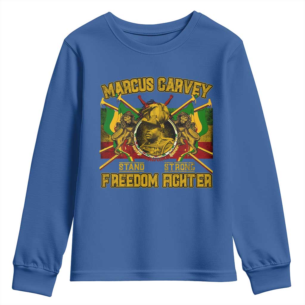 Marcus Garvey Youth Sweatshirt Stand Strong Freedom Fighter Black History Month