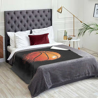 Funny Basketball Drip Splash Graphic Throw Blanket