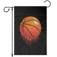 Funny Basketball Drip Splash Graphic Garden Flag