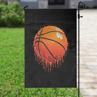 Funny Basketball Drip Splash Graphic Garden Flag