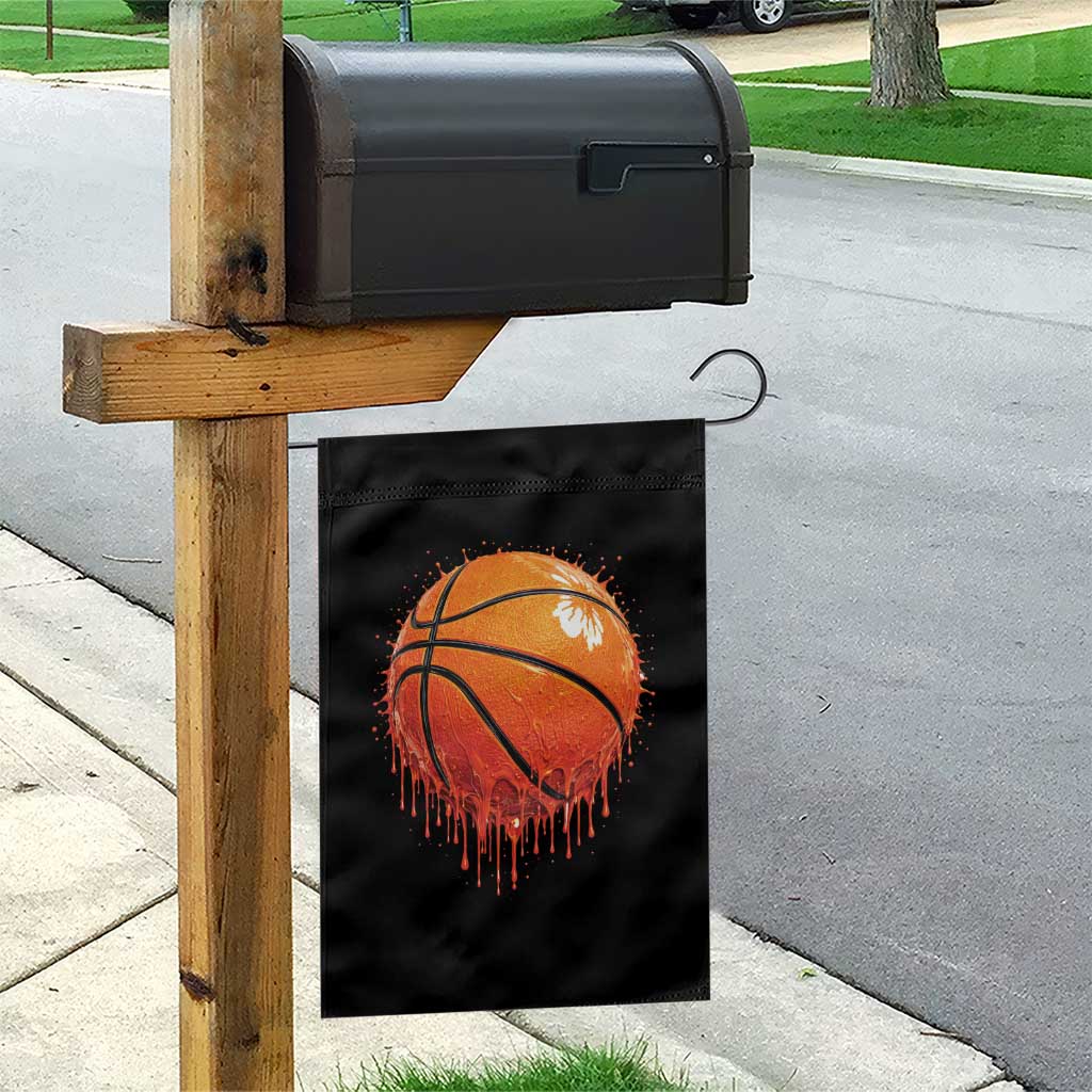 Funny Basketball Drip Splash Graphic Garden Flag