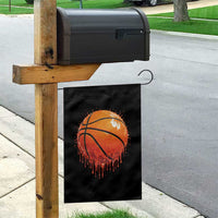 Funny Basketball Drip Splash Graphic Garden Flag