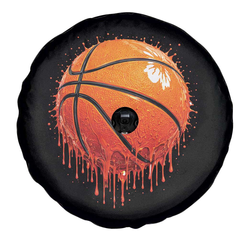 Funny Basketball Drip Splash Graphic Spare Tire Cover