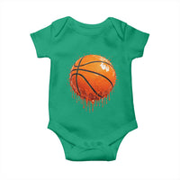 Funny Basketball Drip Splash Graphic Baby Onesie