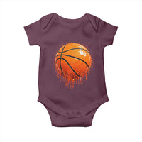 Funny Basketball Drip Splash Graphic Baby Onesie