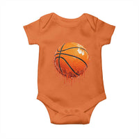 Funny Basketball Drip Splash Graphic Baby Onesie