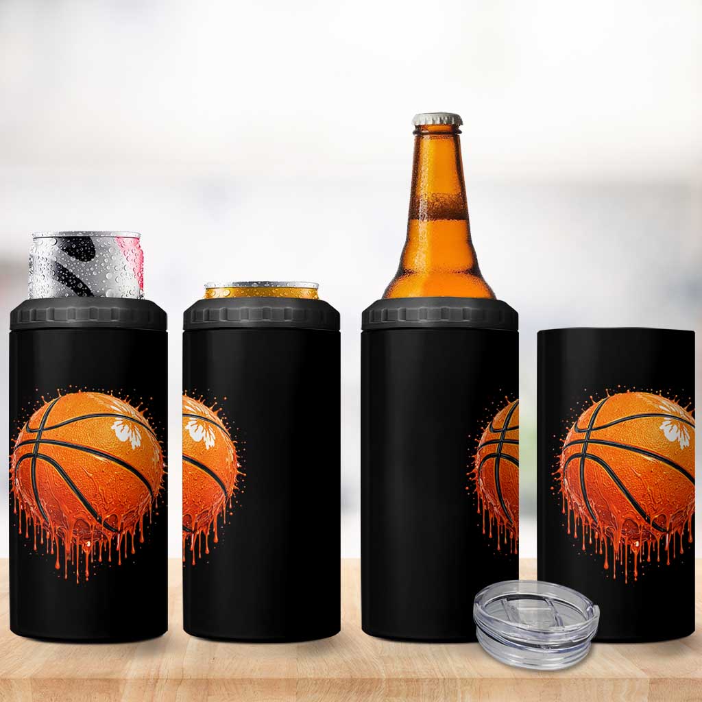 Funny Basketball Drip Splash Graphic 4 in 1 Can Cooler Tumbler