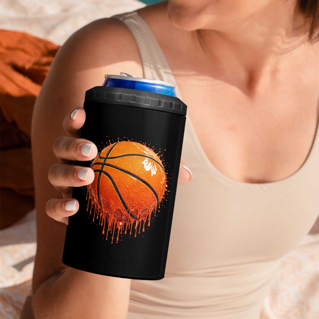 Funny Basketball Drip Splash Graphic 4 in 1 Can Cooler Tumbler