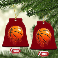 Funny Basketball Drip Splash Graphic Ceramic Ornament